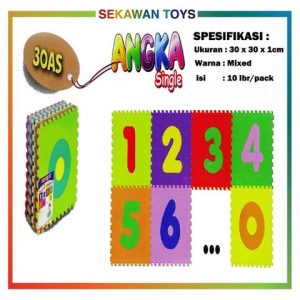 Sekawantoys Karpet Busa  Evamat / Edumats Angka Single Isi 10pcs