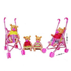 Sekawantoys Mainan anak boneka bayi + dorongan / Doll Stroller Boneka Cewek Ktg ( SKW.821B )