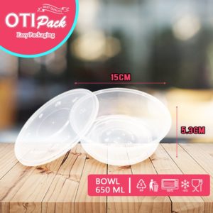 Thinwall bowl Kotak Makan Plastik 650ml mangkok / Food Container Box / OTB650 / OTIPACK