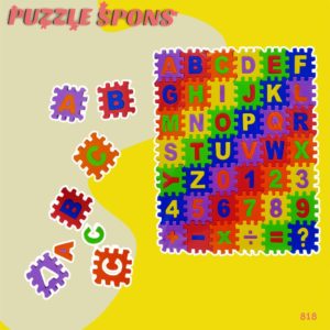 (BISA COD) Puzzle Spon Edukasi/ Puzzle Spons Abjad Dan Angka 818