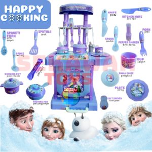 1 KG SAJA + COD⭐FREE PACKING DOS⭐ Mainan Happy Cooking / Mainan anak masak masakan dapur set Karakter suara + lampu