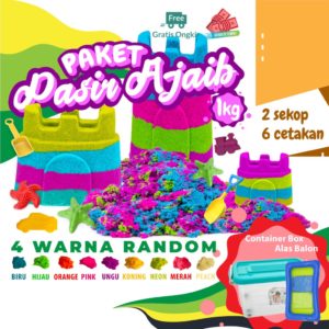 COD✅ 1KG PAKET Pasir Ajaib 4 Warna mainan edukasi anak playing sand/ mainan pasir