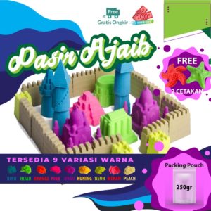 FREE 2 CETAKAN!! Mainan pasir 250gr, 500gr, 1 kg SNI refill mainan pasir edukasi pasir pantai isi ulang refill pasir 2 Cetakan
